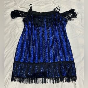 Blue flapper dress